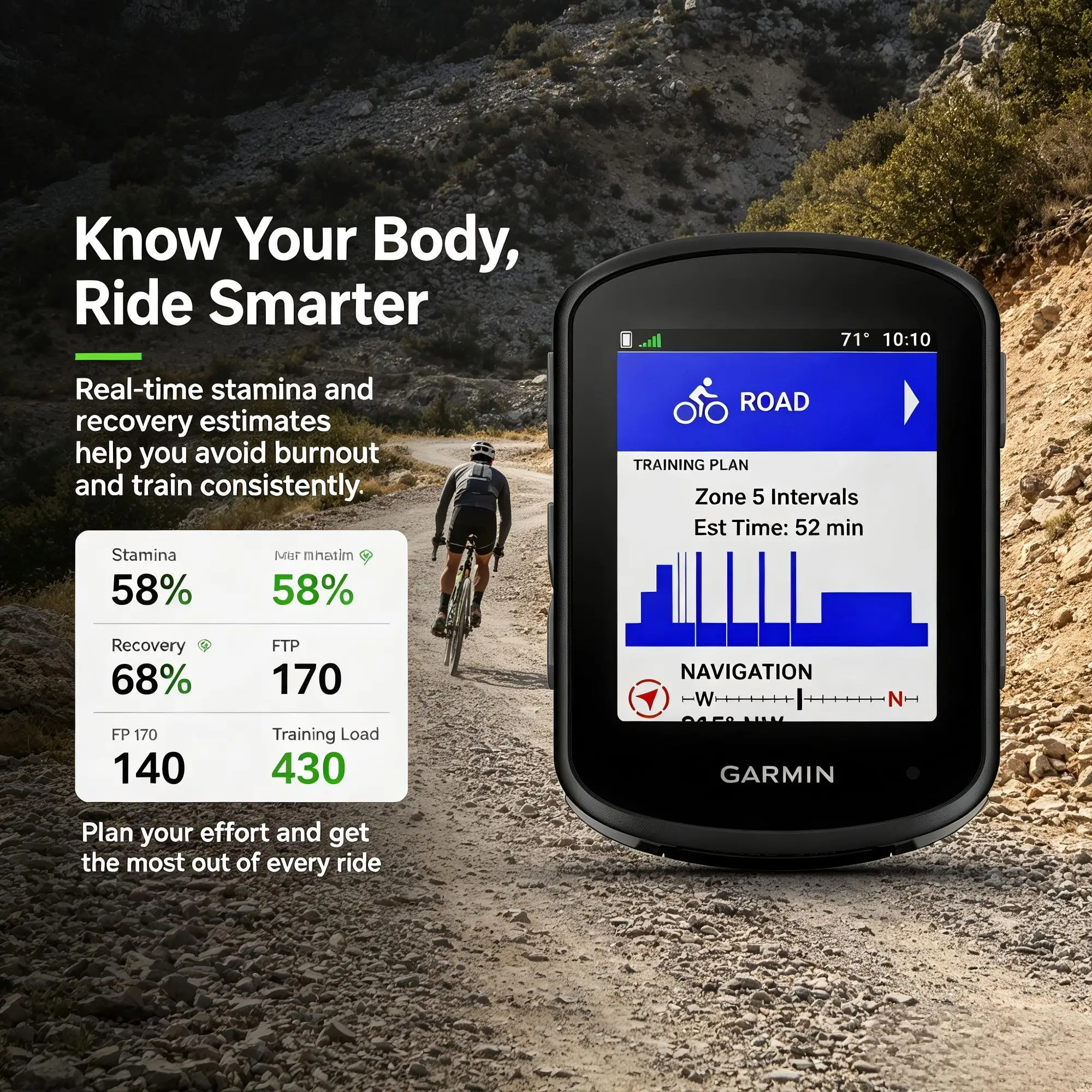 Garmin Edge 540 Multi-Band GNSS GPS Cycling Computer, ClimbPro Hill Planning Stamina Tracking Bike Navigation Device, ANT+ Bluetooth IPX7 Waterproof For Road Mountain Gravel Bikes, Work With Strava & Smart Trainers