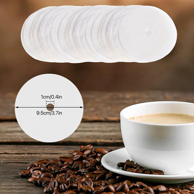 500PCS Count Percolator Coffee Filters, 3.75 Inch Natural Unbleached Disposable Coffee Filter Disc Coffee Filters