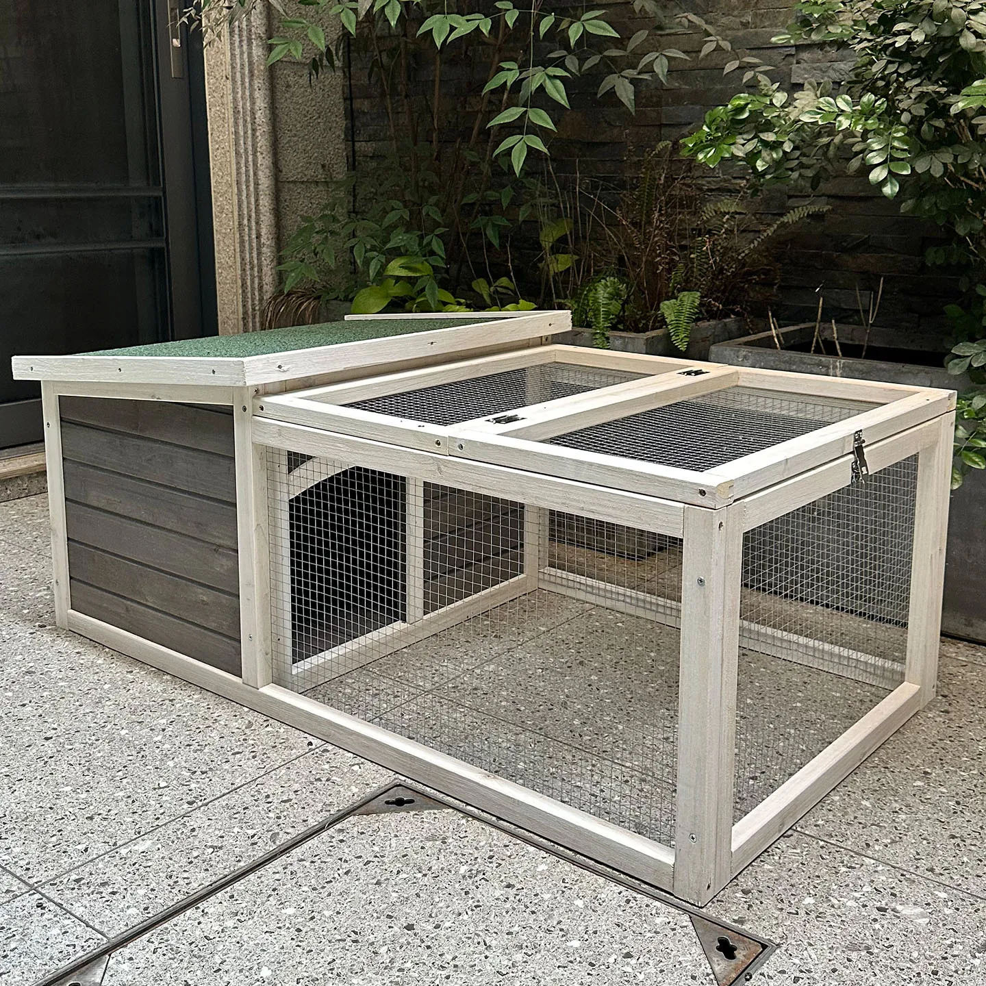 Gabbia per conigli per asilo Gabbia per cuccioli di pollo d'anatra Cole per allevamento di animali domestici di grande villa per conigli di grandi dimensioni