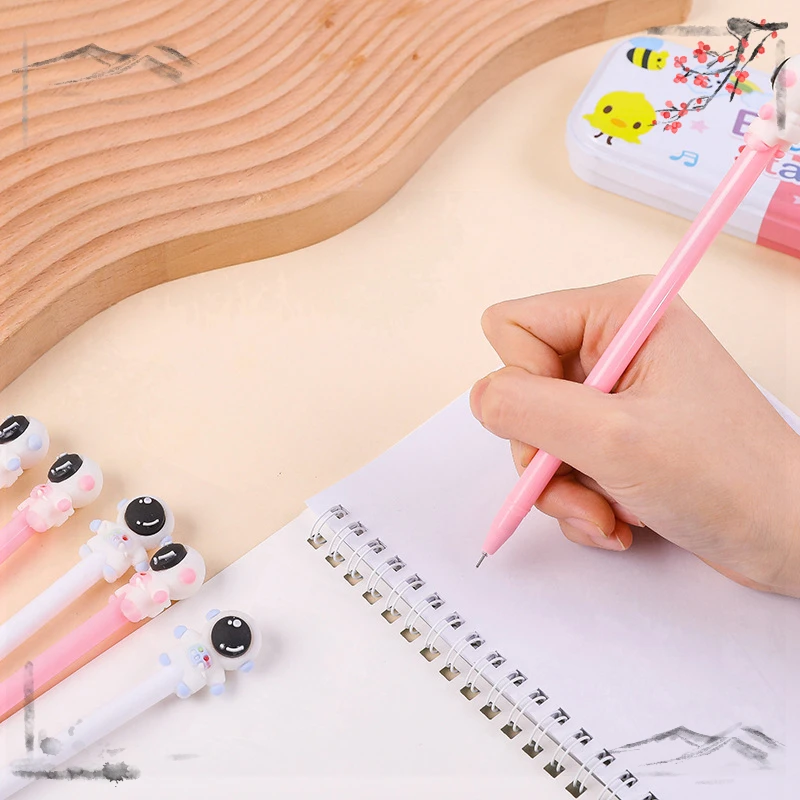 24 Pcs Creative Stationery Pen Astronaut Gel Pens Set Cute Cartoon Students Learn Stationery