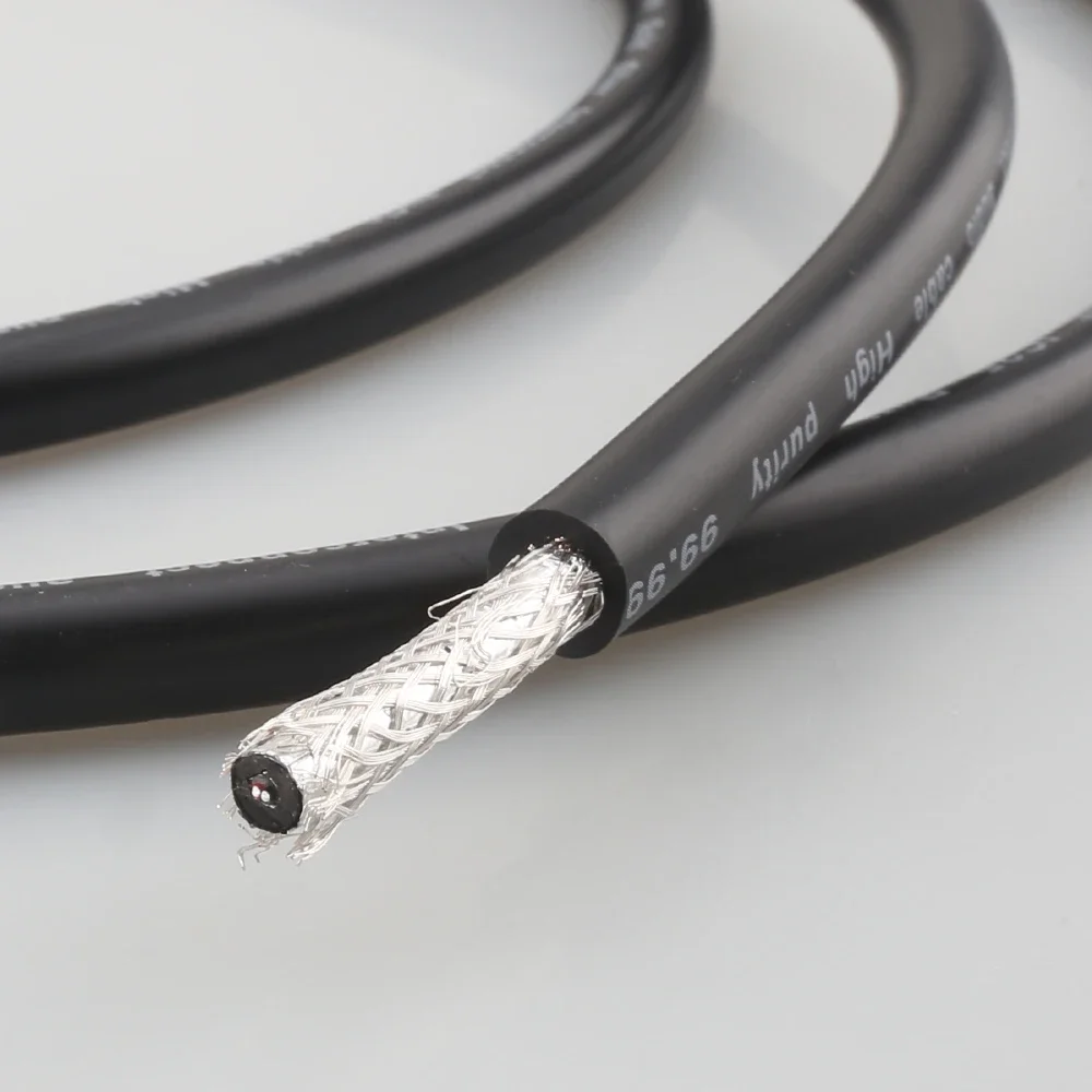 Audiocrast IC25 Audiophile الفضة النقية HiFi خط الصوت 2 النوى إشارة كابل السائبة لتقوم بها بنفسك RCA/XLR كابلات التوازن كابل الفضة النقية