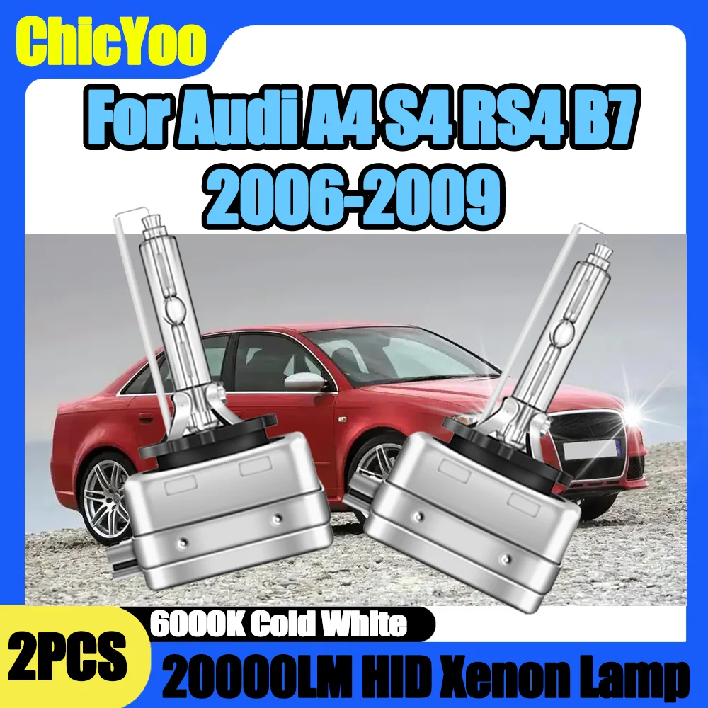 

35W D1S High Power 20000LM HID Xenon Lamp Bulbs Car Headlight Auto Lamps 6000K White For Audi A4 S4 RS4 B7 2006 2007 2008 2009