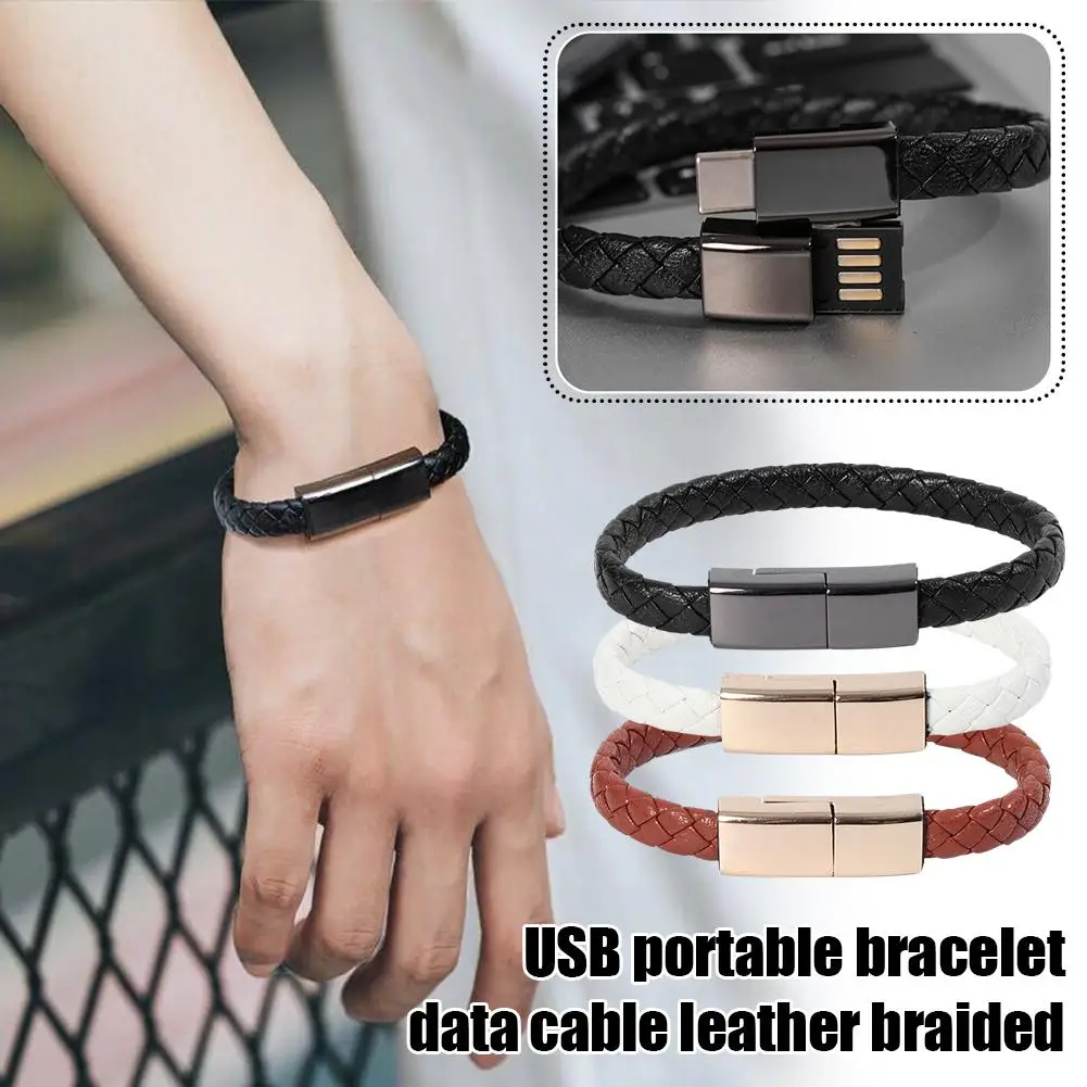 

Portable USB Bracelet Charging Cable for Huawei Micro Type C Data Cable USB C Charger Bracelet for Women Men Y0H2