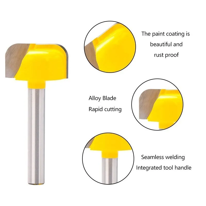 XCAN Router Bit 8mm Shank Bowl & Tray Dish Carving Router Bit Dia 1-1/8\