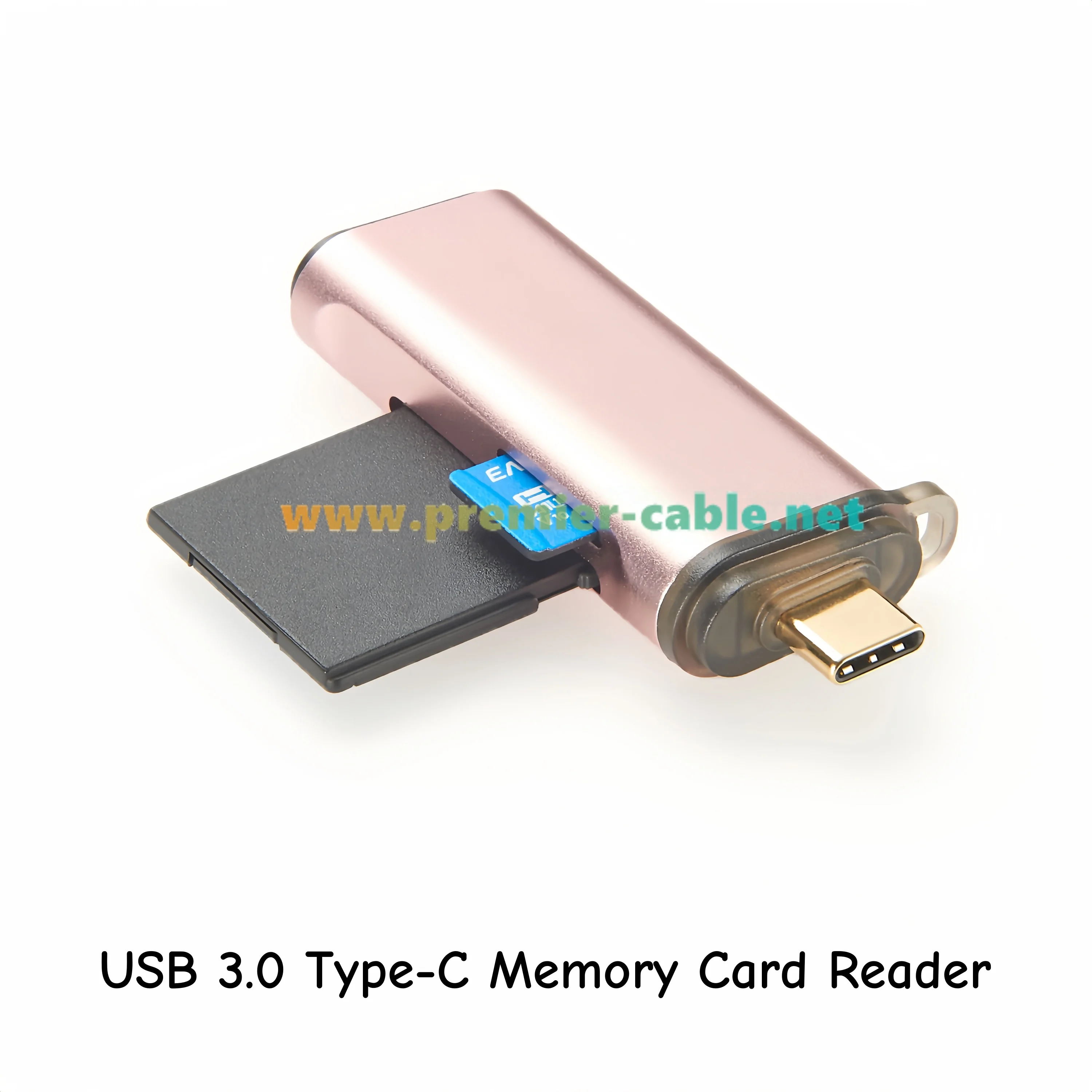 USB 3.0 Typ-C Speicherkartenleser, USB-C SD/TF Kartenleser, Dual-Slot USB-C OTG Speicheradapter für SD/Micro SD/TF/SDXC/SDHC/MMC – Detail 3