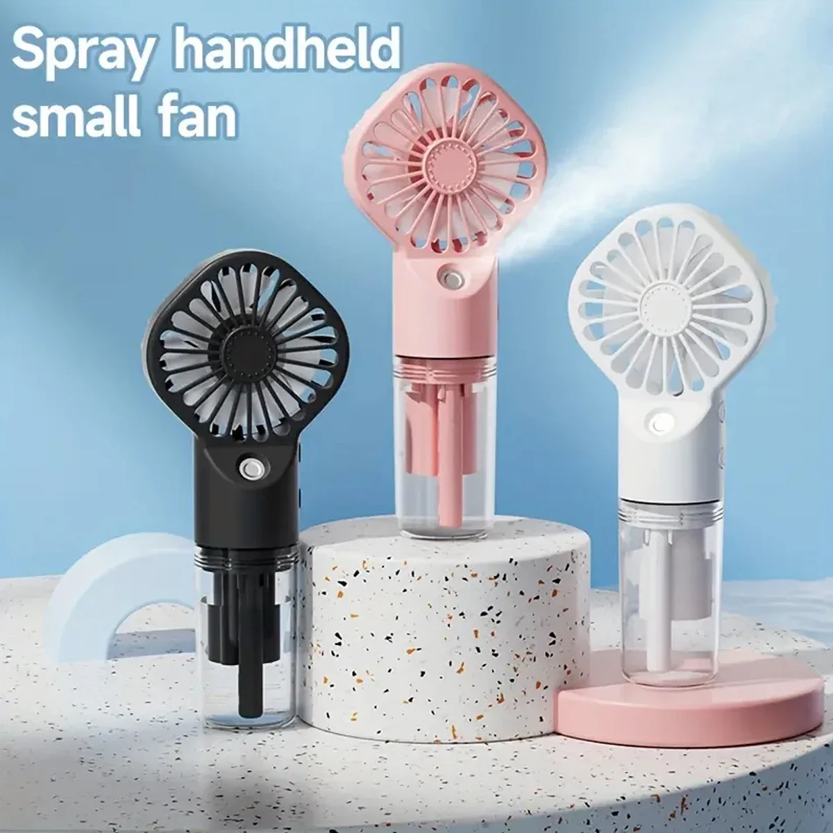 

Handheld Mini Fan Air Conditioner USB Rechargeable Portable Mist Cooler Cooling Spray Humidifier Fan for /Office/Dorm Duct fan
