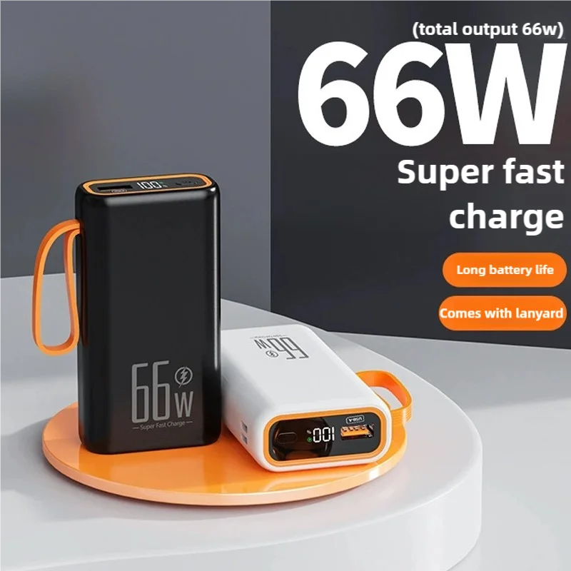 66W Portable Power Bank 20000mAh Fast Charging External Battey Charger Powerbank for IPhone 16 Xiaomi Phone Backup Power Supply