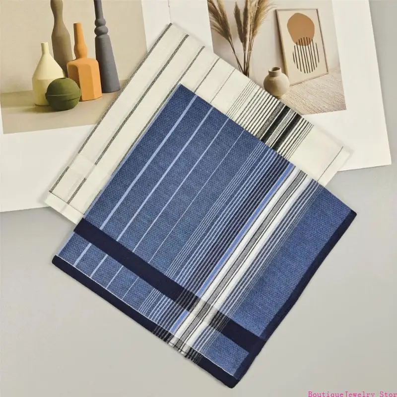 e1PE 스트라이프 손수건 주머니 손수건 손수건 다색 반다나 고 흡수성 남성 포켓 타월