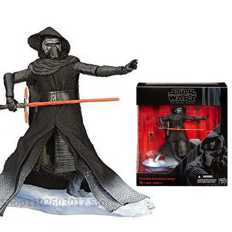 Figura de acción de Star Wars, serie negra, Kylo Ren, Base Starkiller, 16cm