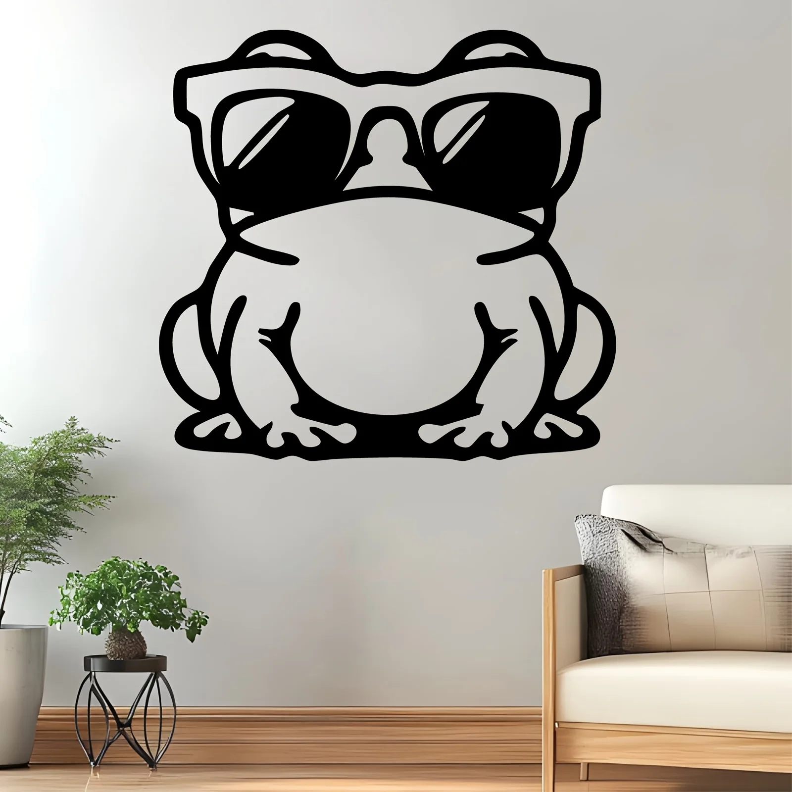 Cool Frog Metal Wall Art, Rust‑Resistant Garden Patio Decor, Frog Lover Garden Party Gift