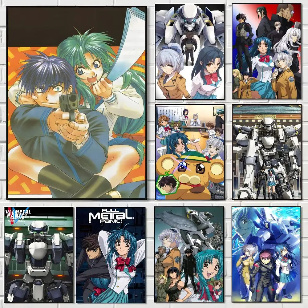 Military Sci-fi Anime Full Metal Panic Poster Print Painting Home Decor for Bedroom Living Room Hallway