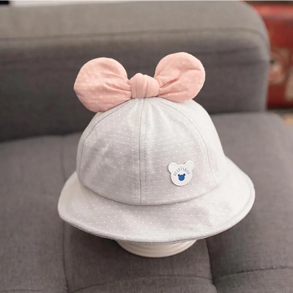 Baby Hat Summer Autumn Cotton Kids Bucket Cap 0-3 Years For Baby Girl Sweet Sun Hats Comfortable And Soft Panama Caps