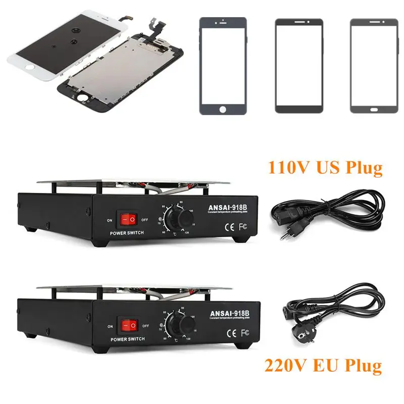 Lcd Screen Separator Heating Platform Plate Glass Removal Phone Repair Machine Auto Heat Smooth Plate