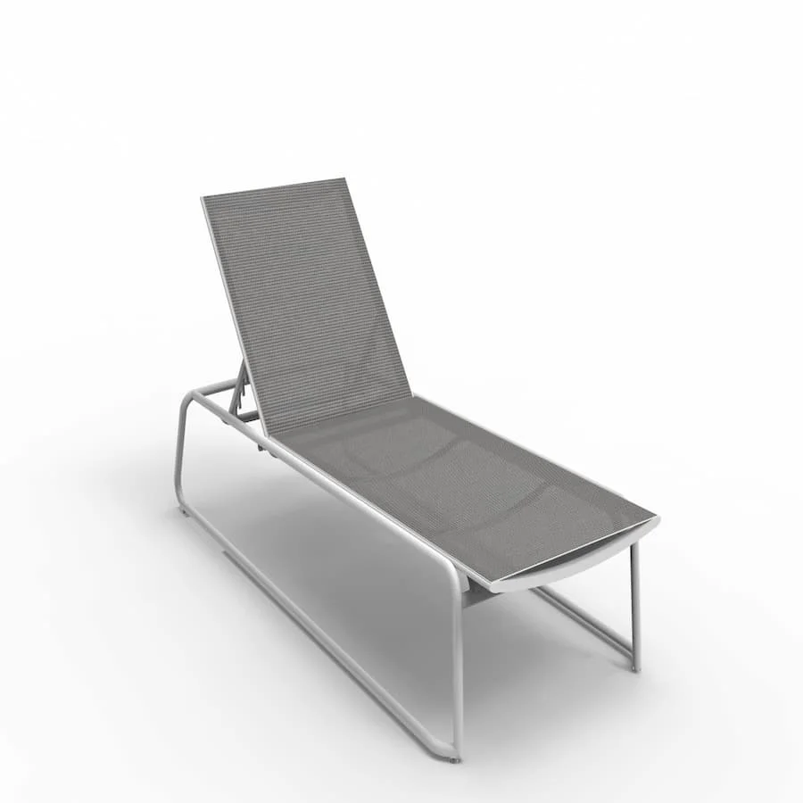 Aluminum Mesh Sling Garden Beach Deck Chair Outdoor Daybed Chaise Lounge Swimming Pool Furniture Outdoor Sun Loungers