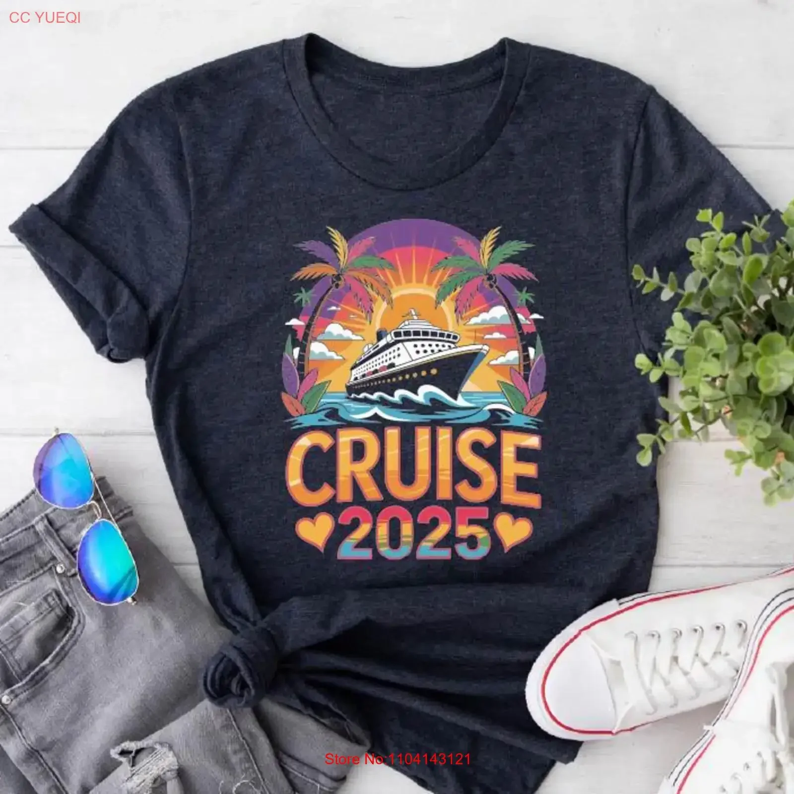 Cruise T Shirt Family Trip 2025 Friends Matching Squad vintage Washed designer clothes Comfortable homme Versatile Soft fashion