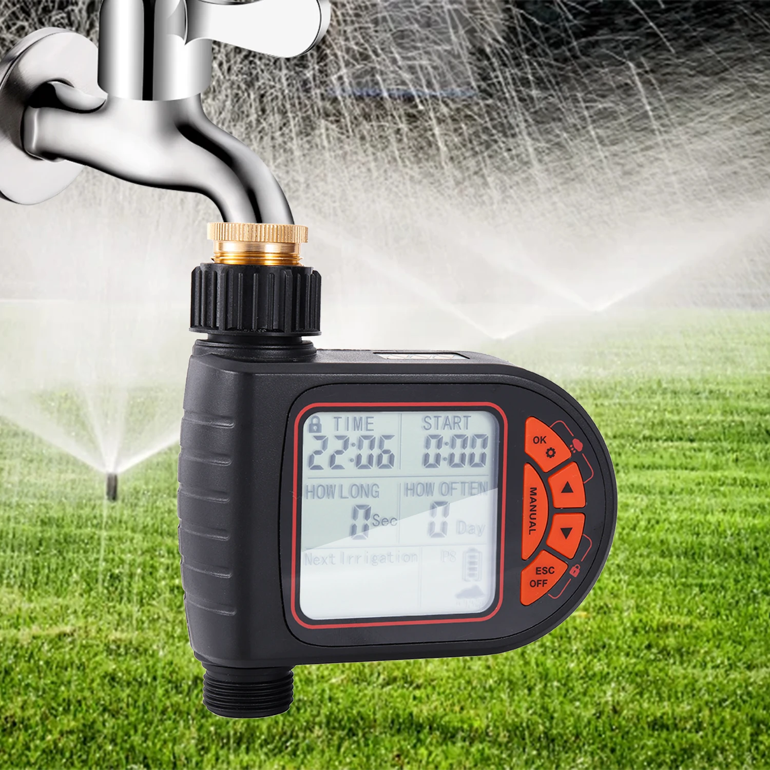 Garden Automatic Water Timer Intelligent Irrigation Watering System Sprinkler Timer Garden Programmer Equipment LCD Display