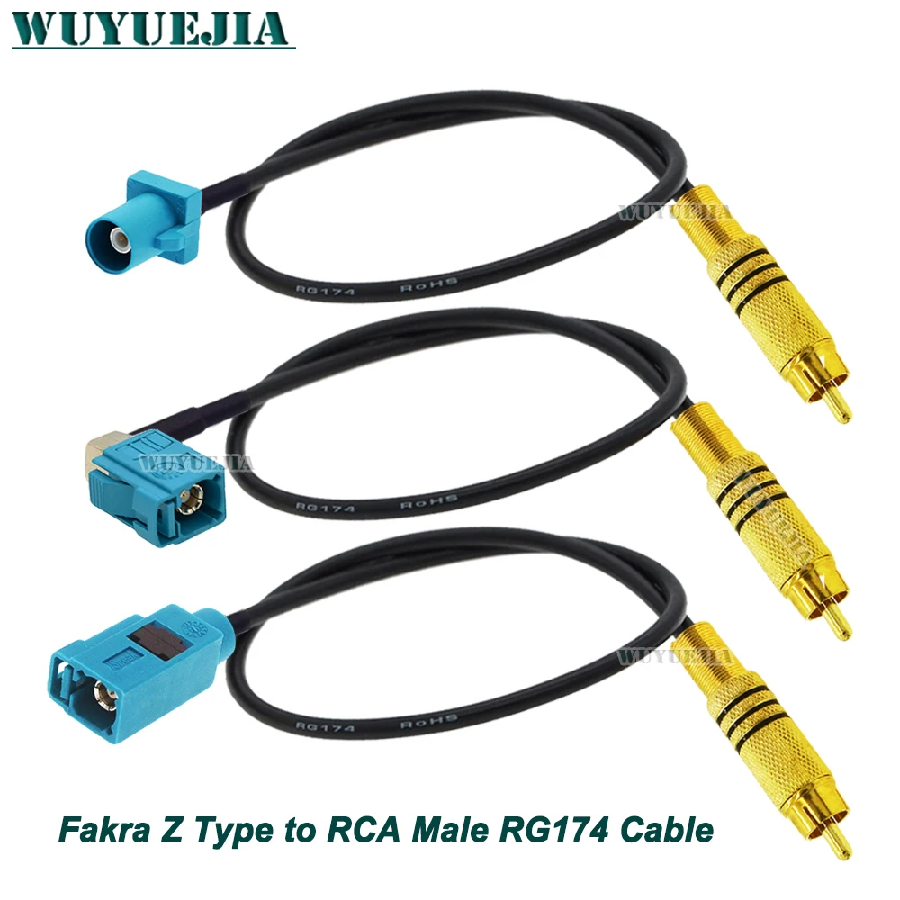 1Piece RCA Male to Fakra Z Male or Female Connector Video RF Jumper Pigtail RG174 Car Parking Reversing Rear View Camera Cable