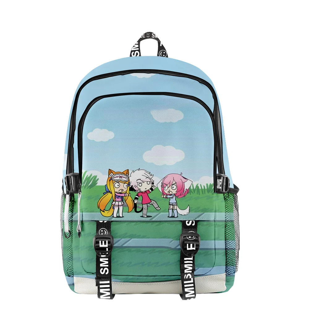 Harajuku الجدة حقائب مدرسية رائعة للجنسين Gacha Life حقيبة سفر ثلاثية الأبعاد طباعة أكسفورد مقاوم للماء دفتر حقائب الكتف أ