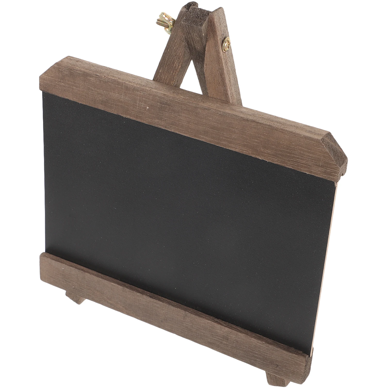 Vintage Chalkboard Sign with Wood Base Small Desktop Message Board for Table Number Display Menu Writing Standing Chalkboard