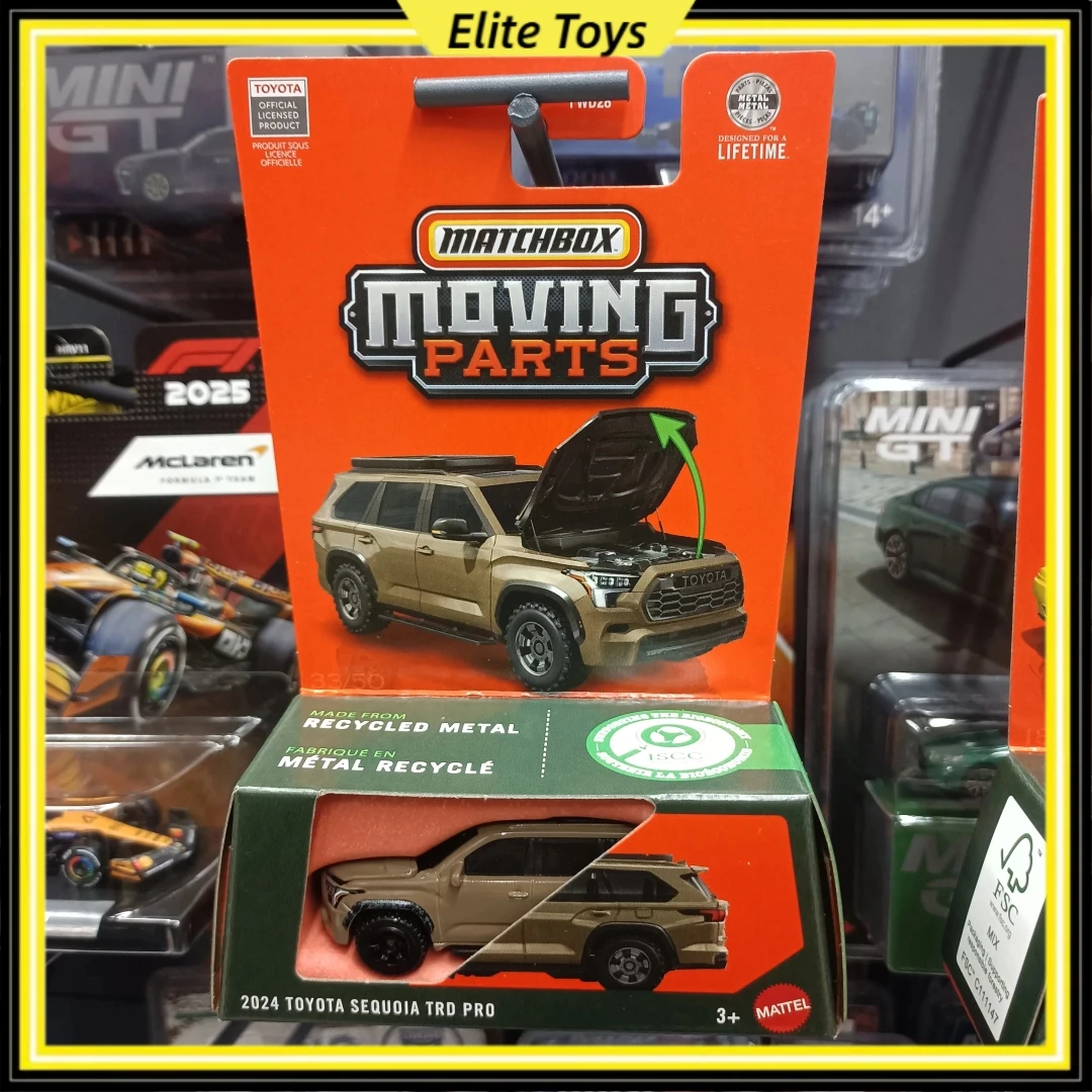 

Коллекционная модель автомобиля Matchbox Moving Parts 2024 Toyota Sequoia TRD Pro FWD28 из металлического сплава, масштаб 1:64, для коллекционеров, подарок
