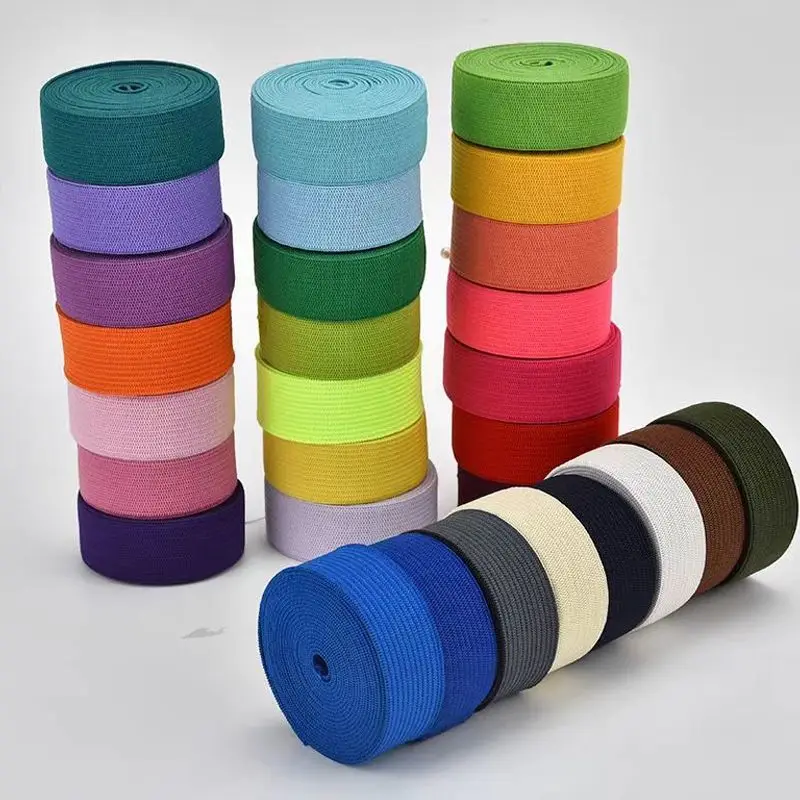 Banda elástica de Color, cintura elástica ancha y alta, banda de goma para pantalones, banda de goma para la cabeza, pantalones planos, accesorios elásticos DIY