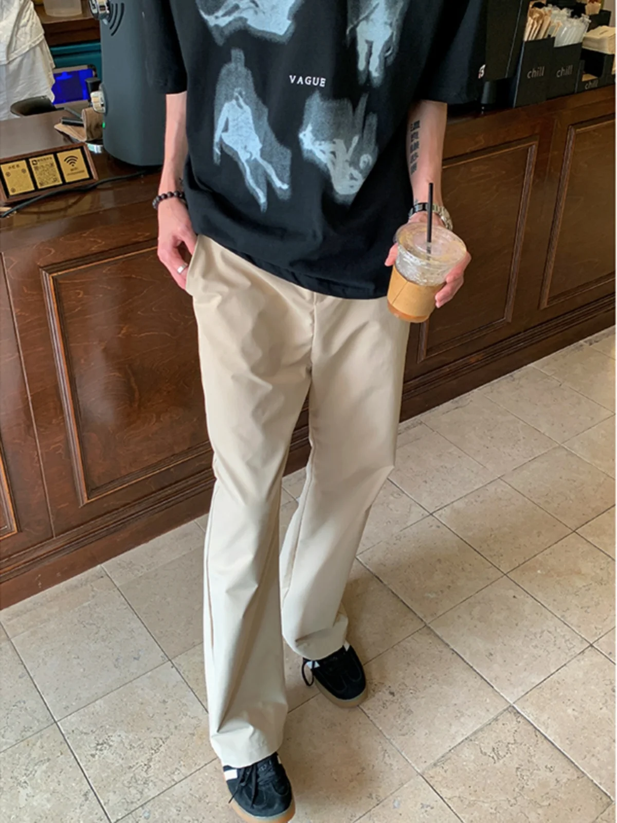 

Мужские летние тонкие брюки-чинос цвета хаки из ледяного шелка, прямого кроя, от Cool Brand: высококачественные, повседневные, модные