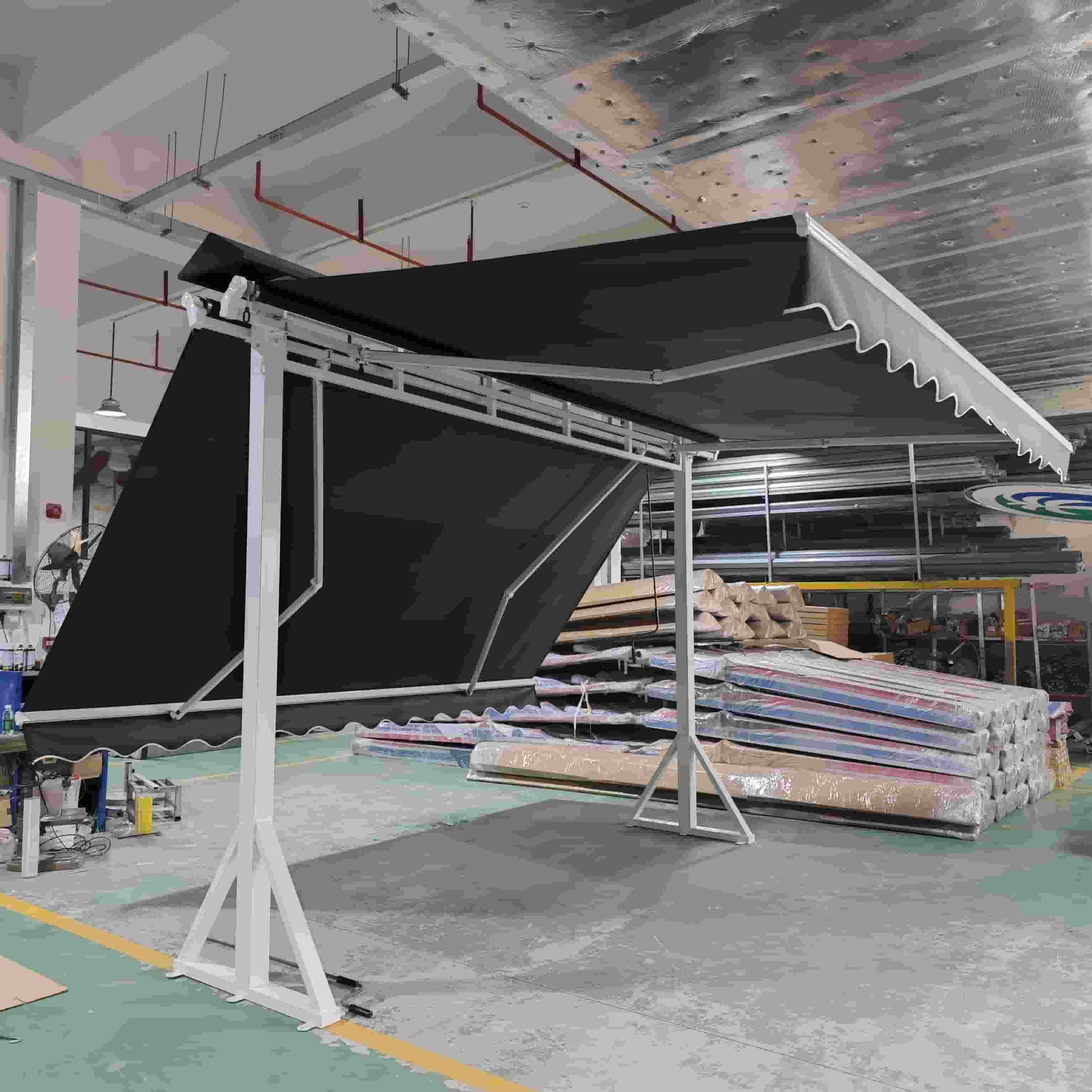 Wholesale Luxury Retractable Double-Sided Outdoor Sunshade Canopy Modern Automatic Remote Control Wedding Rain Canopies Customiz