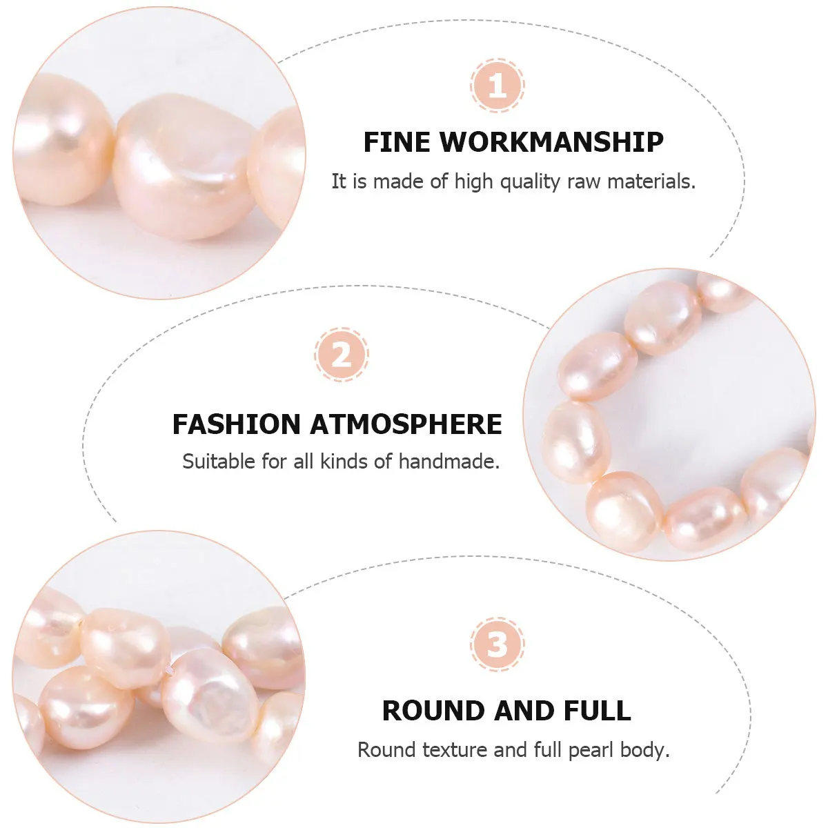 

1PC DIY Pearl Necklace 9-10MM Baroque Pearl Necklace Natural Pearl Neck Jewelry for Women (Colorful Semi-finished Product 36CM A