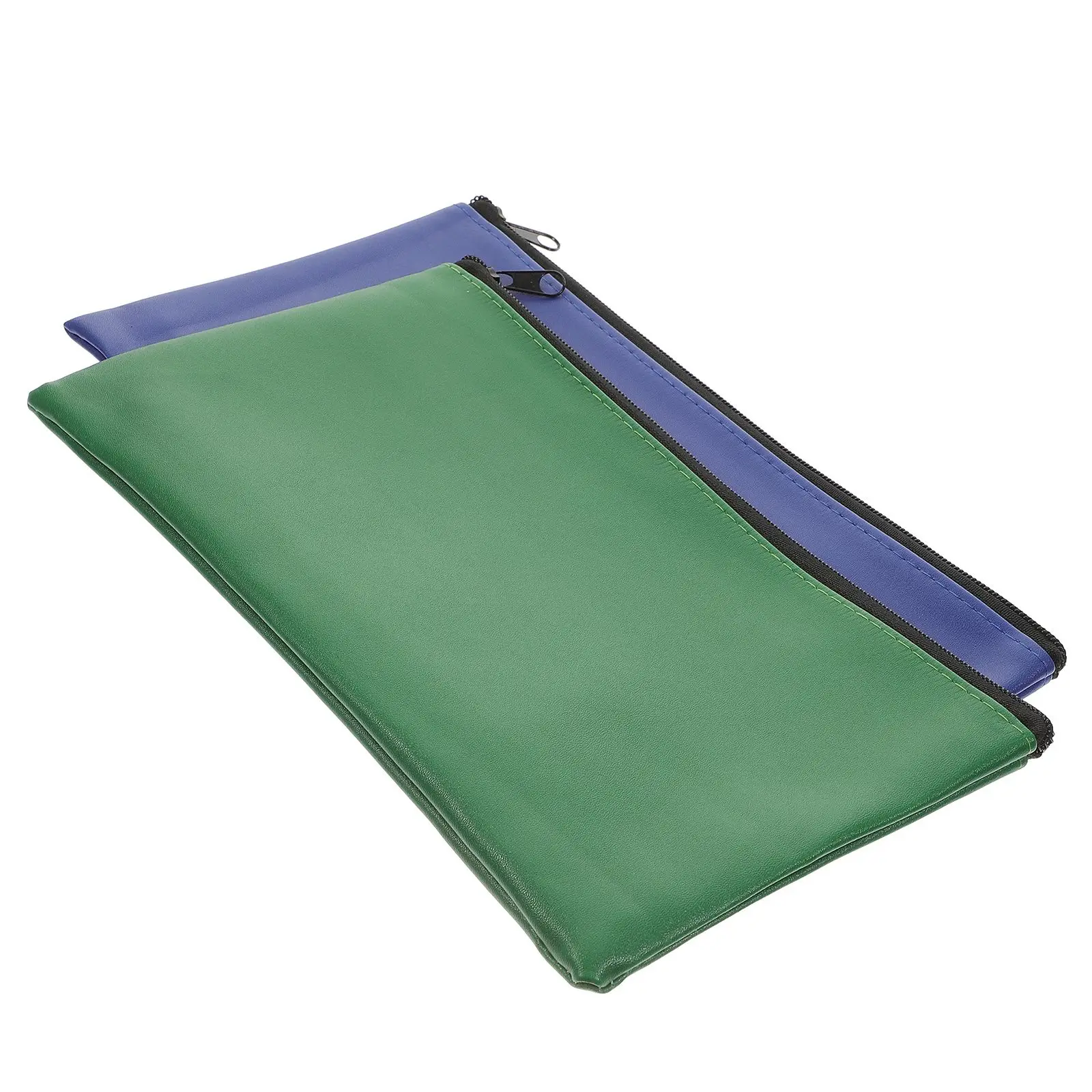 2 шт. водонепроницаемая папка для документов, сумка на молнии для файлов, журналов, денежных квитанций, черная, практичная, длительного использования