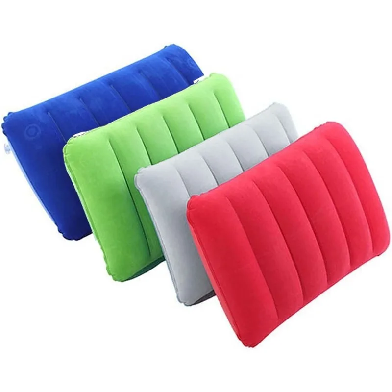 Portable Air Cushion Pillows Folding Square Inflatable Pillows Car Travel Hiking Nap Rest Cushion Outdoor Home Sleeping Bedding