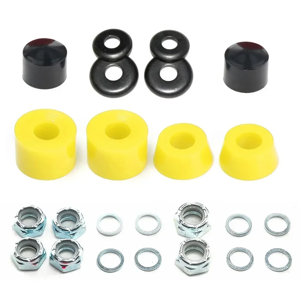 Skateboards Shock Suit Kit Longboard Pivot Rubber Colorful SConical Bushings 90A PU CylindricalBushings Accessories Cups
