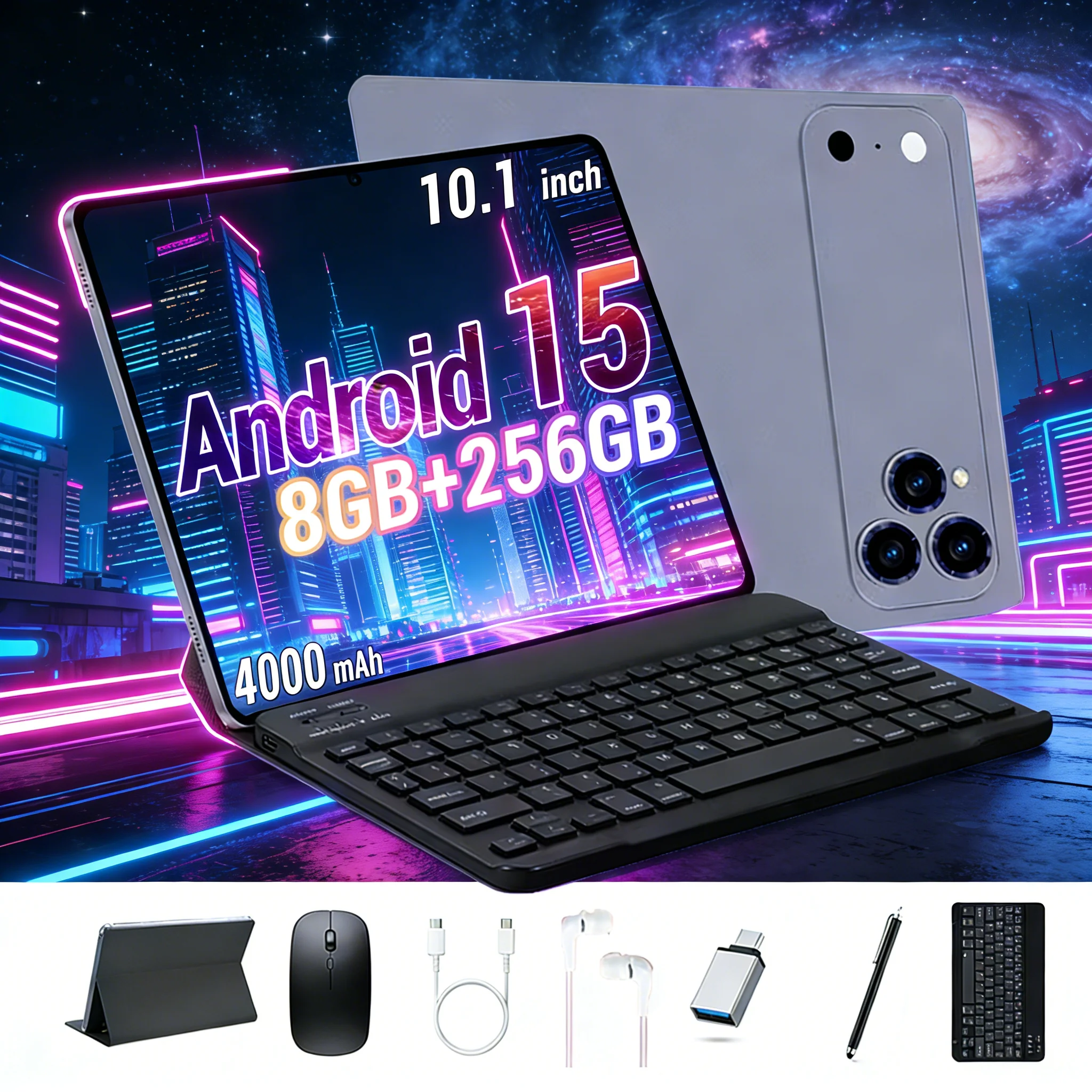 A17 Pro Max Smart Tablet 8GB 256GB 10.1 Inch Display 4000mAh Battery 4G LTE Dual SIM Android Tablet PC