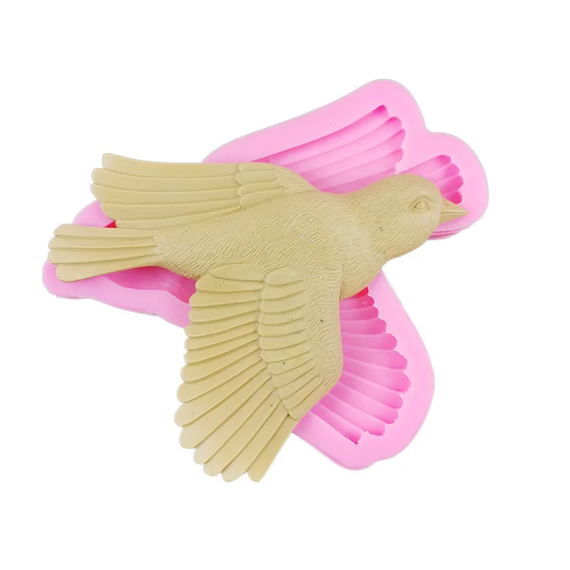 

Силиконовая 3D форма в виде птицы, зернистая форма для шоколада, конфет, зернистая декоративная форма для изготовления пластыря