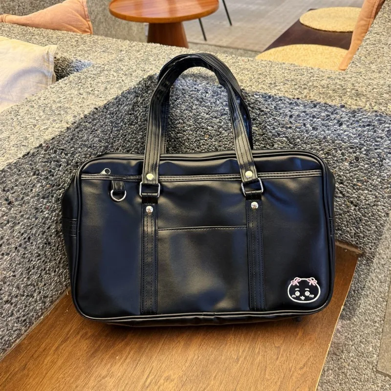 

Anime Chiikawa Hachiware Usagi Uniform Bag Large Capacity Cartoon Embroidery Handbag Cartoon Kawaii Take Pictures Send To Friend