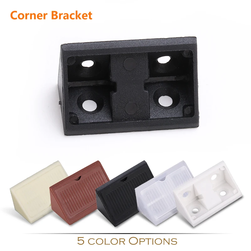 

black brown translucent white white yellow color options plastic corner bracket with cover