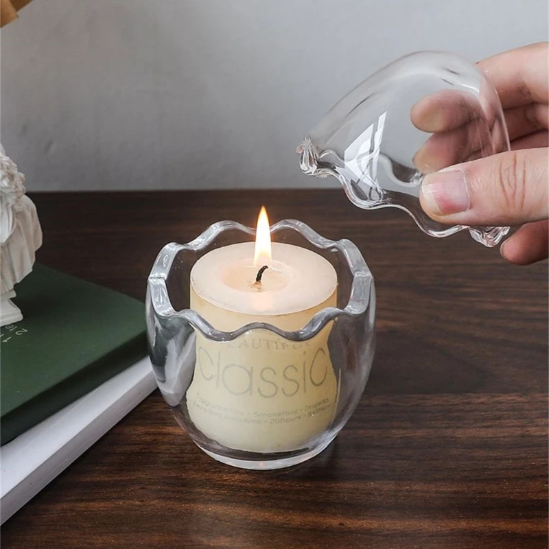 Đế Nến Tealight Vàng Mã Chân Nến Trứng Hình Bát Thủy Tinh Chân Nến Thả Con Tàu