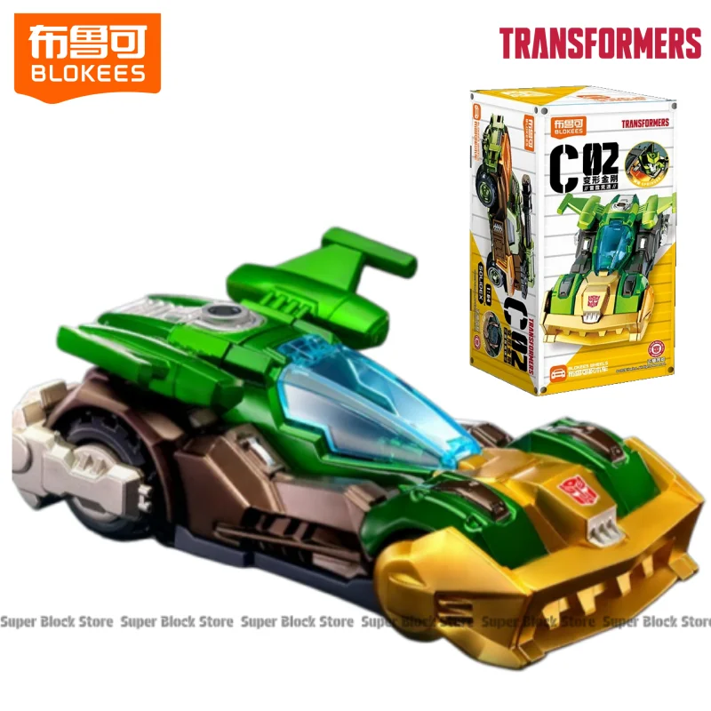 Op voorraad Blokees Transformers Car C02-serie: Roadbuster Pipes Thunder Speed ​​Assembly Model Ornamenten Collectie Cadeau