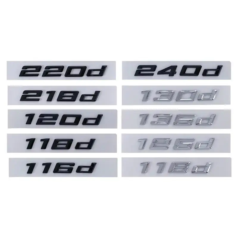 

3D ABS Car Trunk Letters Logo Decals Badge Emblem Sticker For BMW 1 Series 116d 118d 120d 125d 130d 135d 128d E81 E82 E87 E88