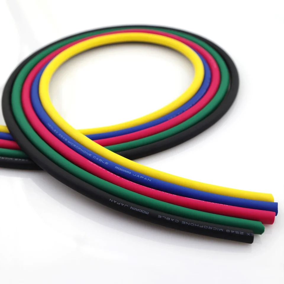 Mogami 2549 Audio Cable Original Bulk Wire OFC 2-core 22Awg Conductor Capacity Is Low, Shield Twisted Pair Construction 5 Colors