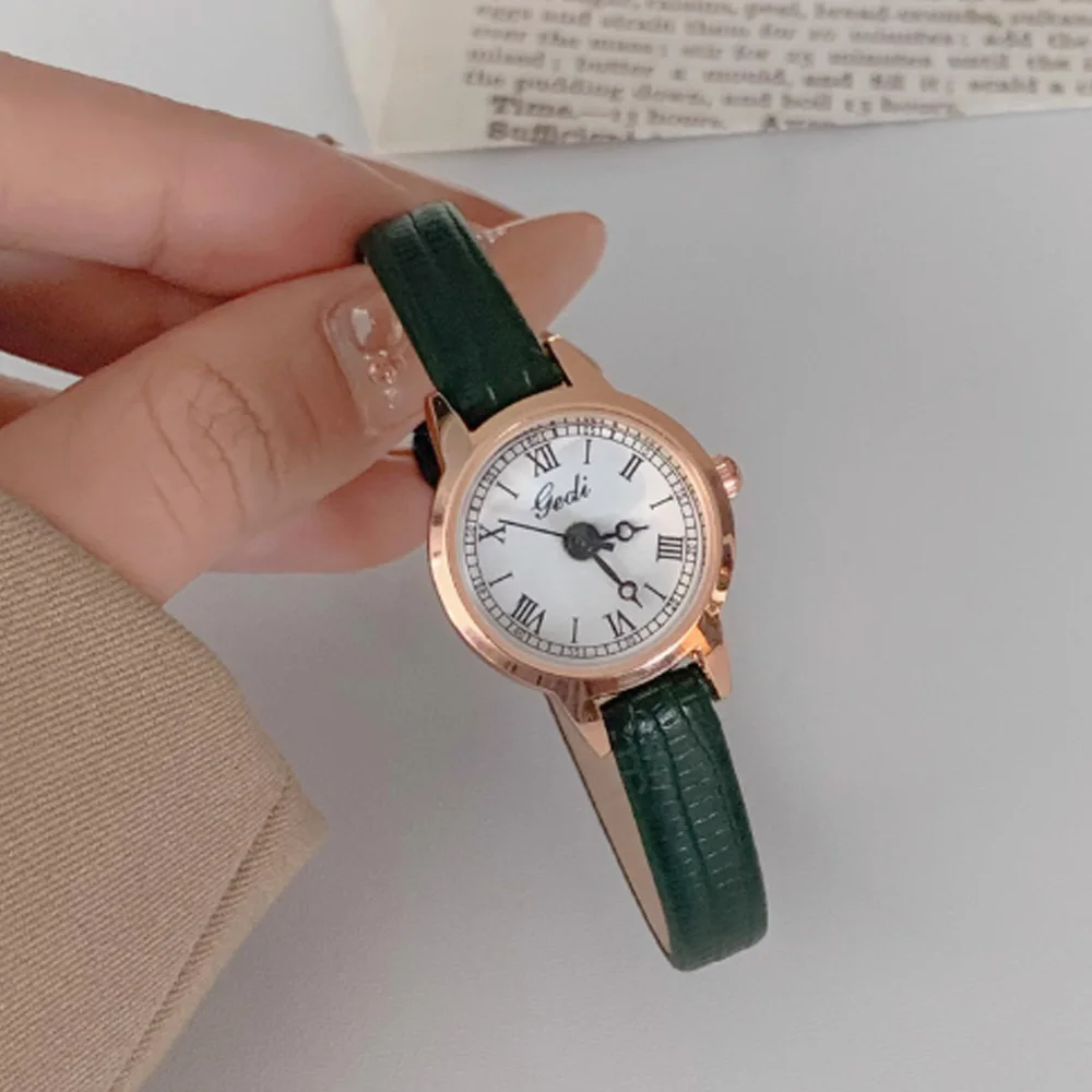 Fashion style minimalist luxury small plate belt with quartz women's watch for women‘s girl party gift jewlry wholesale