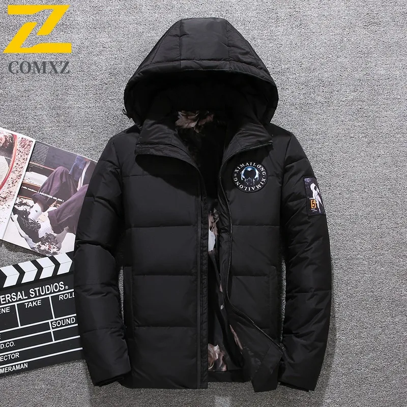 ​Men Thickened Loose Cotton Jacket Hong Kong Style Winter Warm Oversized Puffer Coat Streetwear Outdoor Casual Sport Outwear​