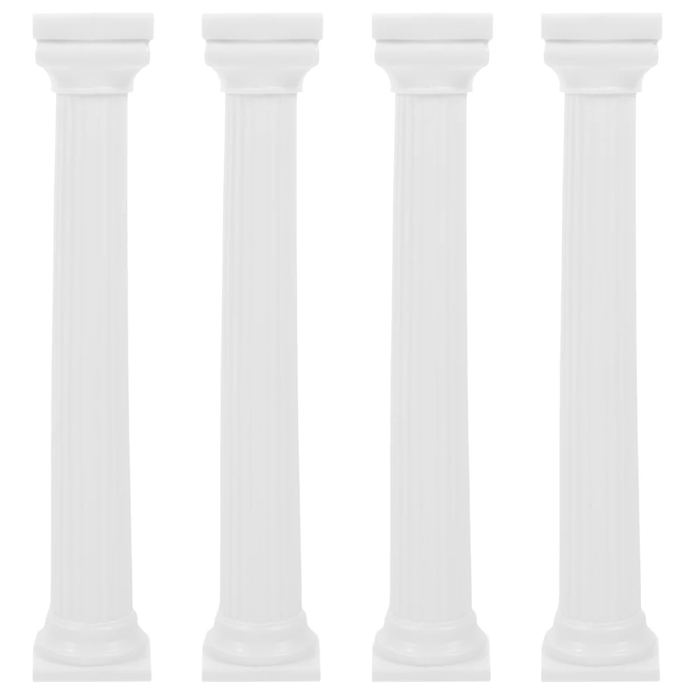 

4Pcs Vintage Roman Column Cake Supports DIY Multi-Layer Cake Stand Wedding Birthday Elegant Artistic Decor Mini Column