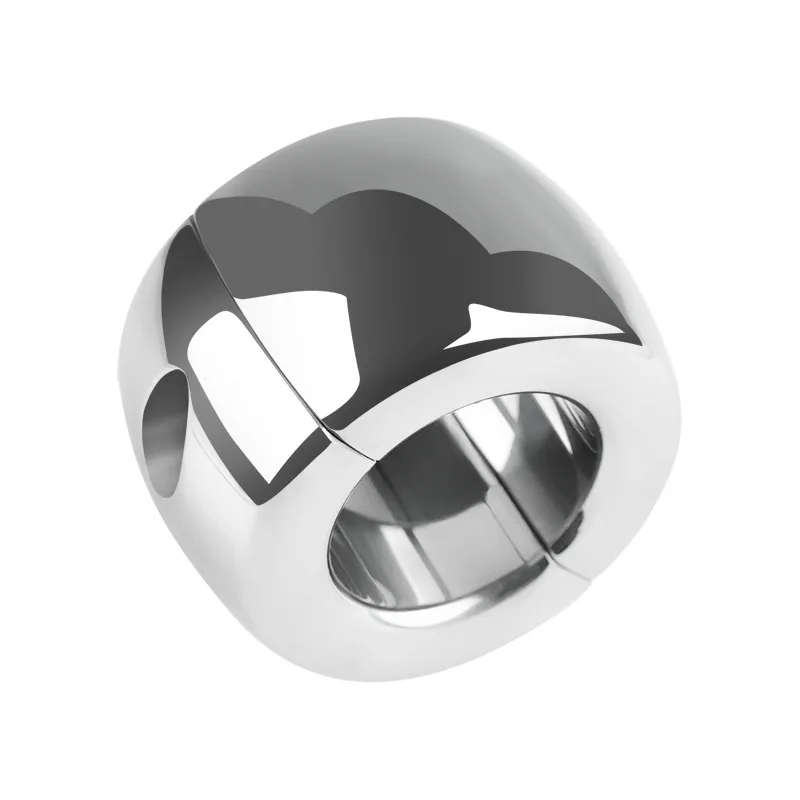 Stainless Steel Testicle Ball Stretcher Scrotum Penis Restraint Cock Ring Metal Locking Pendant Weight Sex Toys for Men Pleasure - view 6