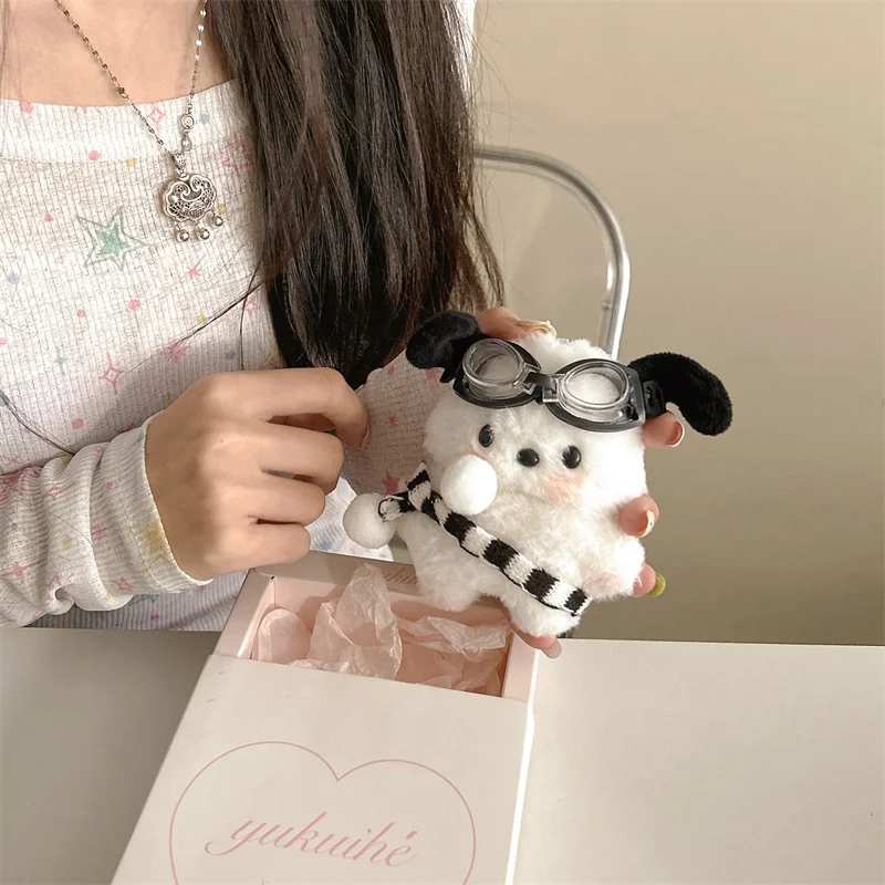 Warm Winter Plush Dog Earphone Case Suitable for AirPods 1 2 3 4 Pro Pro2 Pro3