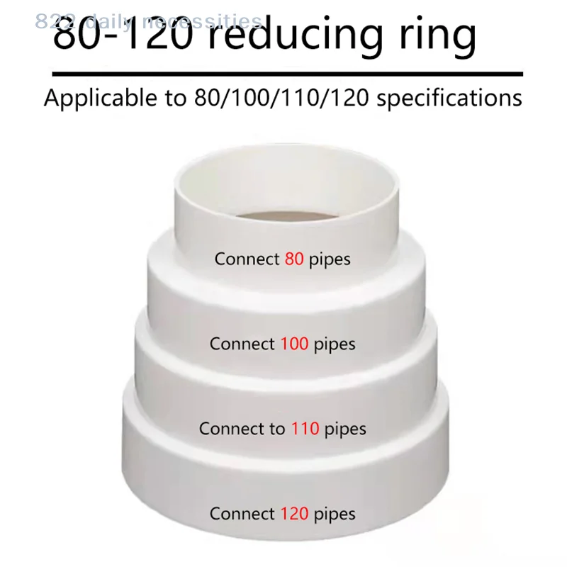 Duct Multi Reducer Extractor Fan Pipe Connector 80/100/110/120mm For Fan Ventilation Duct Pipe Tube Exhaust Duct Connect