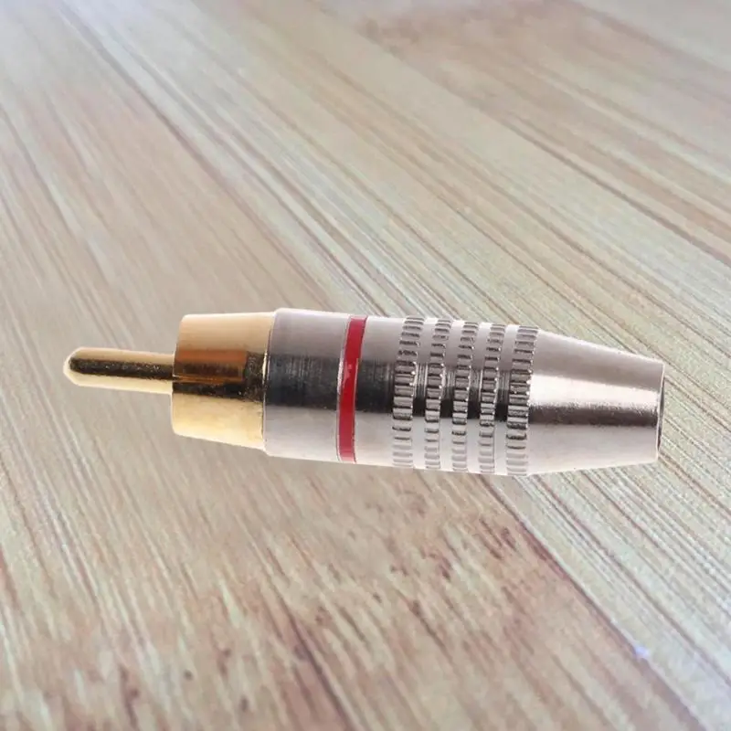 77JD RCA männliche Plug -Video -Verriegelungskabel für AV -Systeme Koaxialkabel -Audioadapter