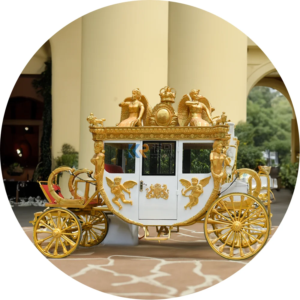 Luxury Royal Horse Drawn Wedding Carriage Manufacturer Vintage Cinderella Fairytale Princess Carriage for Sale