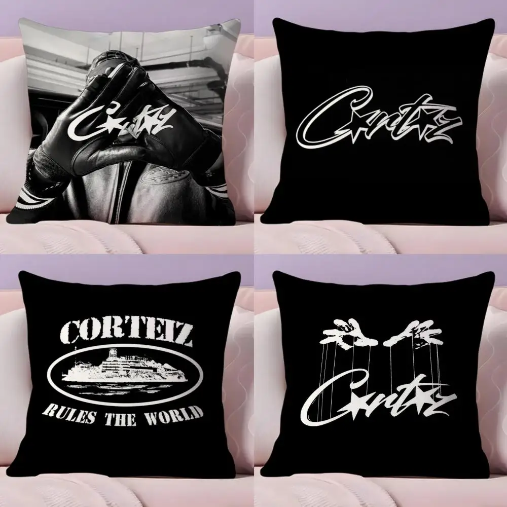 Image of Modemarke C-CorteizS Kissenbezug, weicher Plüsch-Kissenbezug, doppelseitiger Kissenbezug für Sofa, Heimdekoration