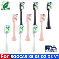 Replacement Brush Heads For Xiaomi SOOCAS V1 V2 X3 X3U X5 SOOCARE Sonic Electric Toothbrush Heads DuPont Soft Bristle Nozzles