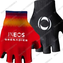 Ineos Grenadier Team 2024 Cycling Gloves Men Gel Half Finger Bike Red Glove Road Bicycle Jerseys MTB Guante Ciclismo Maillot